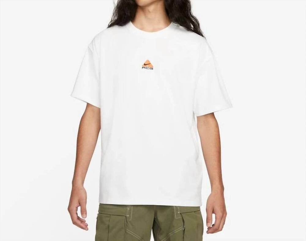 NEW NIKE men's acg lungs t-shirt in white